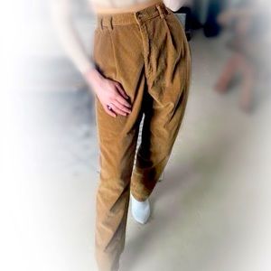 Brown high waisted vintage corduroy pants